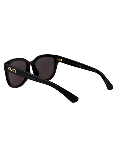 Gucci Black-black-grey Recycled Acetate Sunglasses In Black