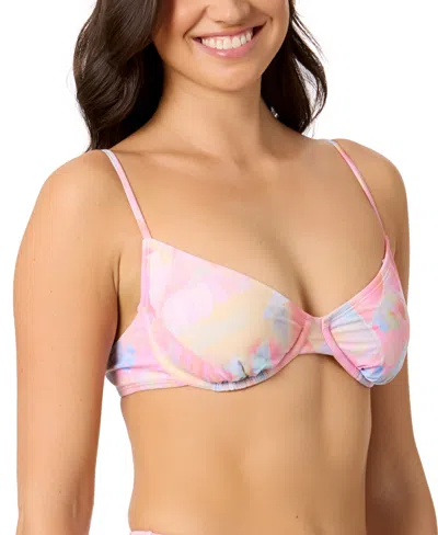 Salt + Cove Macys  Juniors' Sunset Palms Underwire Bikini Top, Exclusively At Macy's In Pink