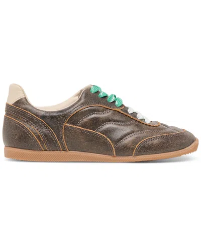 Dolce Vita Laini Sneakers Brown Distressed Leather