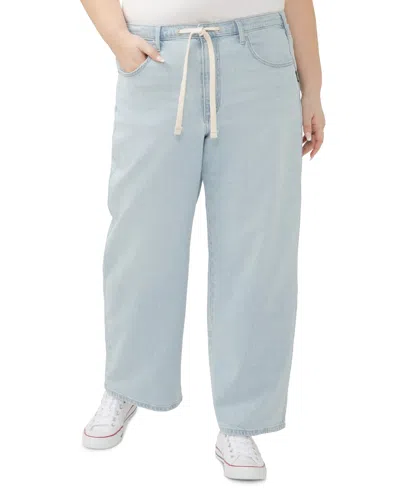 Silver Jeans Co. Plus Size Be Easy Drawstring Jeans In Blue