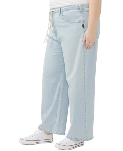 Silver Jeans Co. Plus Size Be Easy Drawstring Jeans In Blue