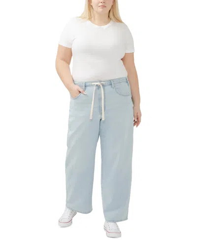 Silver Jeans Co. Plus Size Be Easy Drawstring Jeans In Blue
