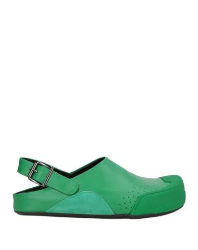 Marni Man Mules & Clogs Emerald Green Size 9 Soft Leather