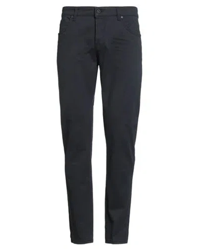 Messagerie Man Pants Midnight Blue Size 38 Cotton, Elastane In Black