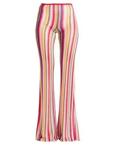 Missoni Stripe-pattern Semi-sheer Flared Trousers In Multi