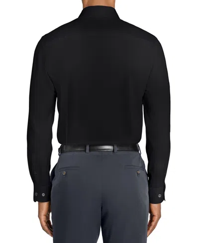 Michelsons Of London Men's Solid Hybrid Slim Fit Easy Care Long Sleeve Shirt