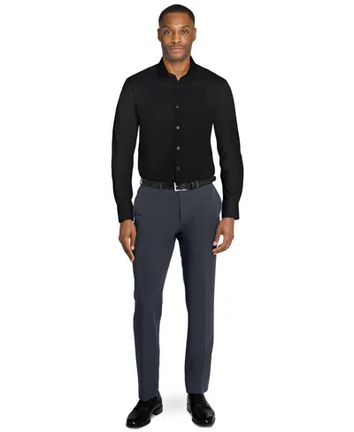 Michelsons Of London Men's Solid Hybrid Slim Fit Easy Care Long Sleeve Shirt