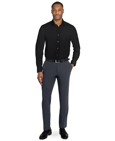 Michelsons Of London Men's Solid Hybrid Slim Fit Easy Care Long Sleeve Shirt