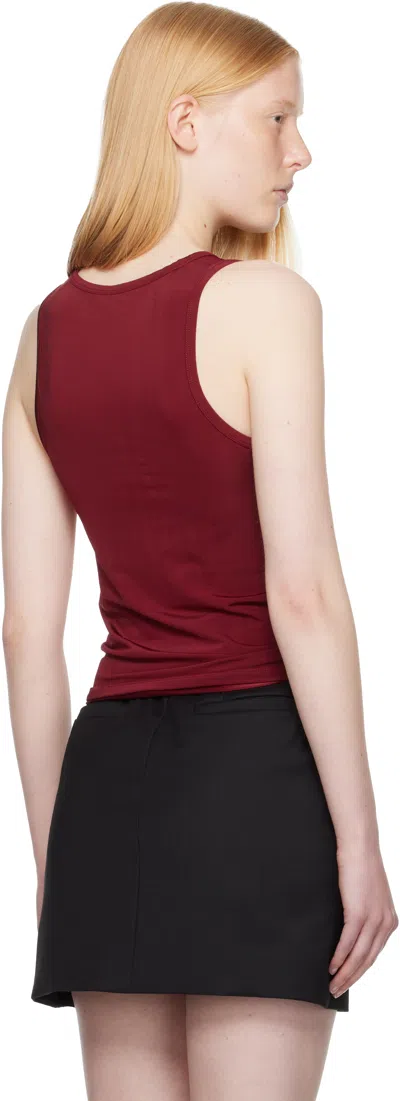 Rabanne Stretch Viscose Top Metal Embellishments In Red
