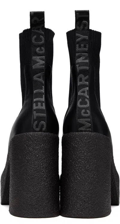 Stella Mccartney Chunky Heel Lace-up Platform Boots In Black