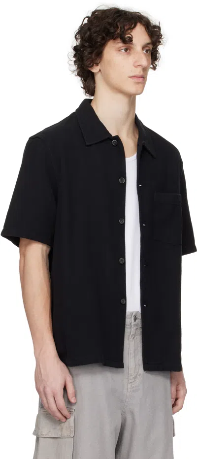 Our Legacy Black Boucle Box Shirt In Brown