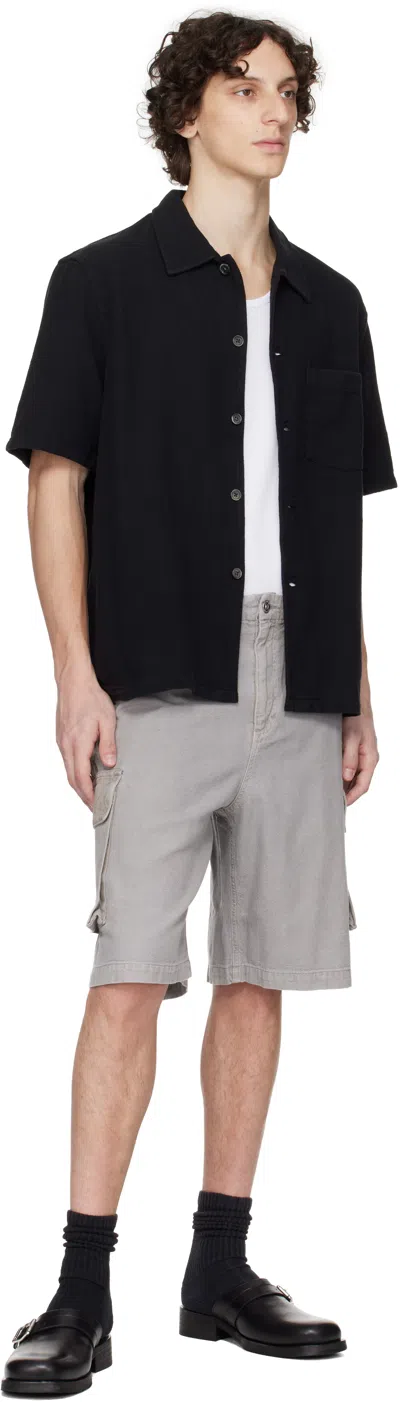 Our Legacy Black Boucle Box Shirt In Brown