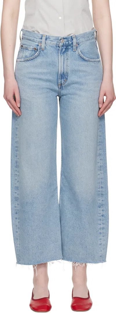 Agolde Low Curve Rigid Mid-rise Tapered Jeans In Force