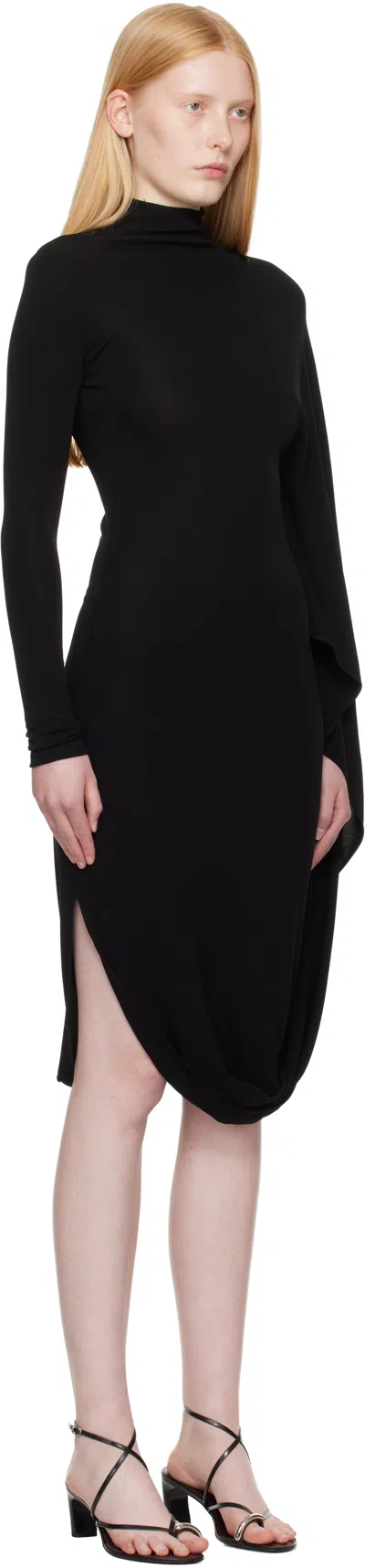 Stella Mccartney Asymmetric Cape Midi Dress