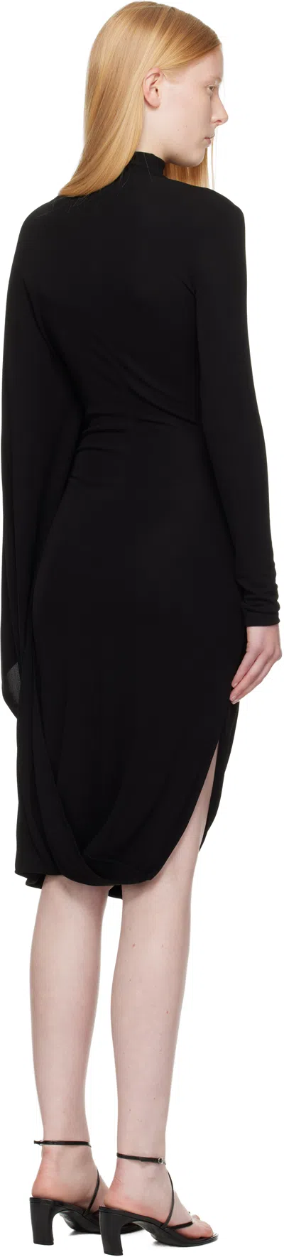Stella Mccartney Asymmetric Cape Midi Dress
