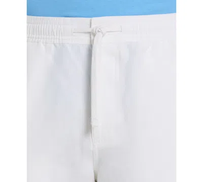 Cubavera Men's 8" Drawstring Linen Cargo Shorts In White