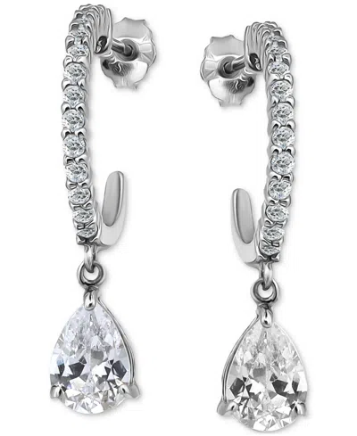 Giani Bernini Cubic Zirconia Pear Hoop Earrings (2-5/8 Ct. T.w.) In 18k Gold Over Sterling Silver