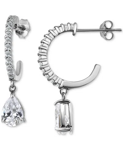 Giani Bernini Cubic Zirconia Pear Hoop Earrings (2-5/8 Ct. T.w.) In 18k Gold Over Sterling Silver