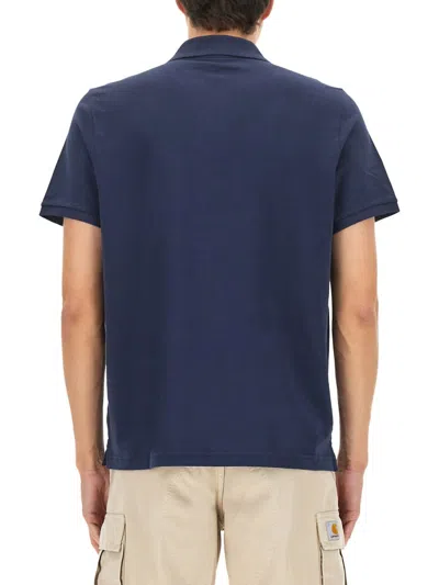 Moose Knuckles Everett Mens Polo Shirt In Blue