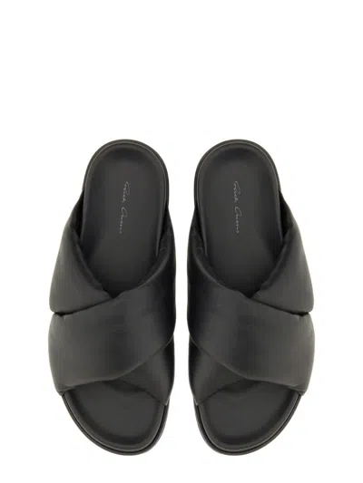 Rick Owens Twisted Design Lamb Leather Slides