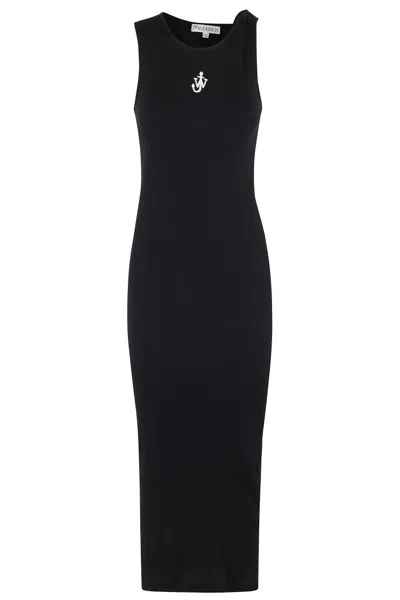 Jw Anderson J. W.anderson Anchor Embroidery Twisted Strap Dress By J. W.anderson