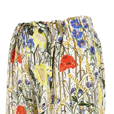 Bottega Veneta Floral Silk-blend Pyjamas Set In Multicolor