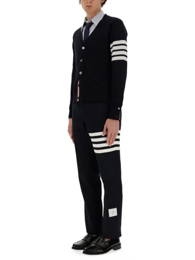 Thom Browne Milano Stitch 4-bar Cardigan In Black
