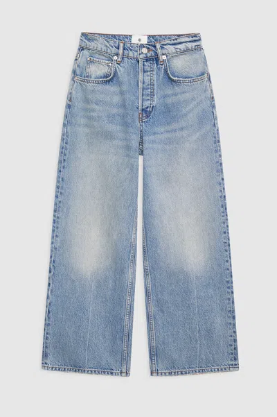 Anine Bing Benson Mid-rise Straight-leg Jeans In Blue