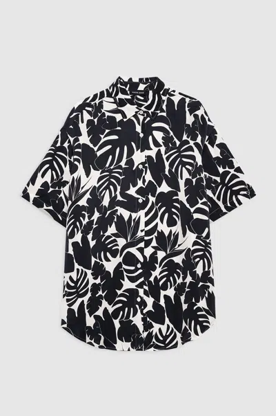 Anine Bing Tristan Bird Of Paradise Shirt In Black