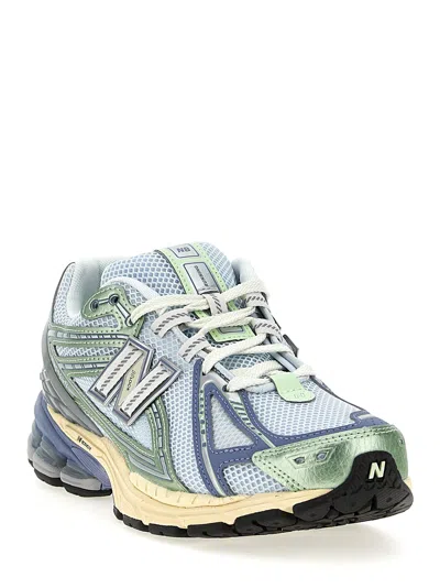 New Balance Blue Low Top Sneaker With Logo Patch On Tongue And Side And Perforated Panels In Tech Fabric Unisex
