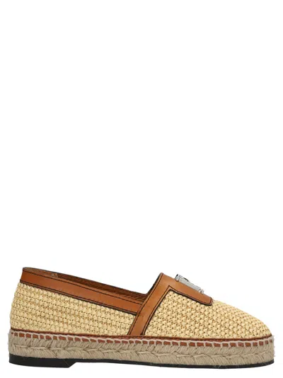 Dsquared2 Brown Cashmere Rafia Espradillas