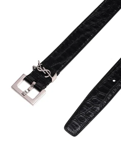 Saint Laurent Cassandre Belts Black