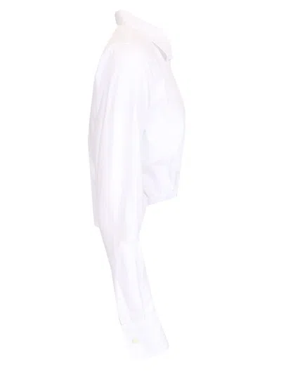 Max Mara Cotton Crop Shirt Shirts White