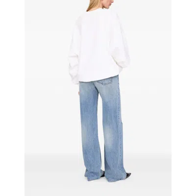 Anine Bing Monogram Fleece Dropped Shoulders Ribbed Cuffs