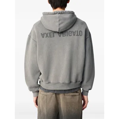 Axel Arigato Distorti Washed Sweatshirt In Grey Cotton In Gold