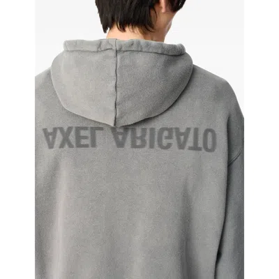 Axel Arigato Distorti Washed Sweatshirt In Grey Cotton In Gold