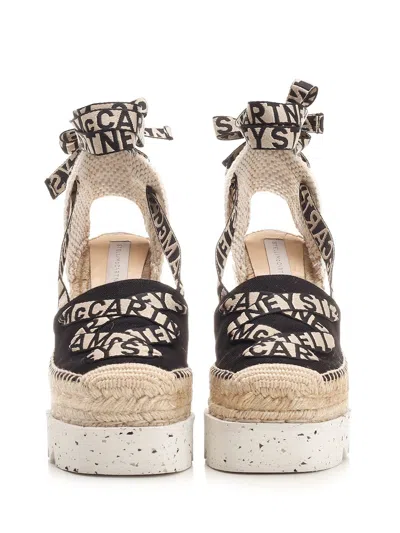 Stella Mccartney Gaia Wedge Sandals In Neutral
