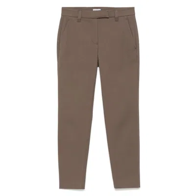 Brunello Cucinelli Green Pants In Brown