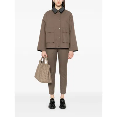 Brunello Cucinelli Green Pants In Brown