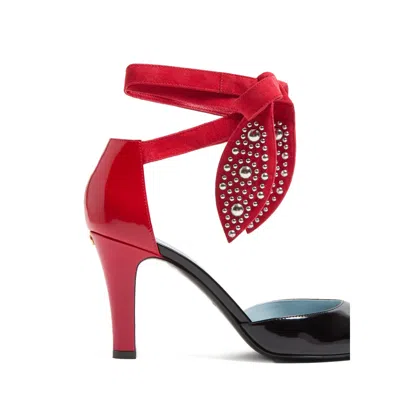 Valentino Garavani Foliefoliage Sandal With Color-block Design And Beaded Accents