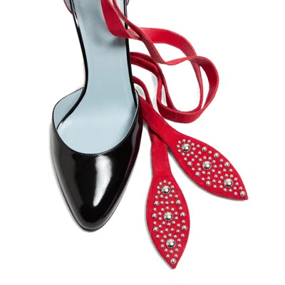 Valentino Garavani Foliefoliage Sandal With Color-block Design And Beaded Accents