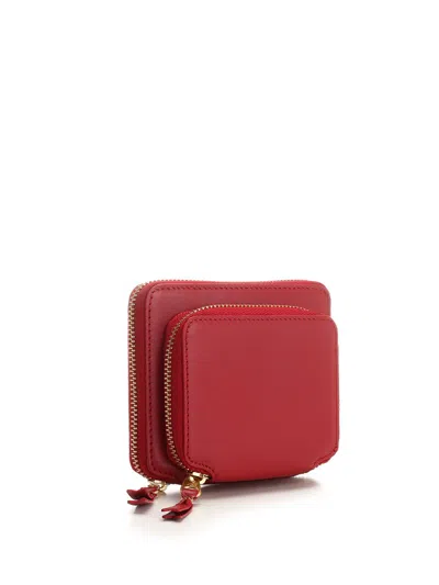 Comme Des Garçons Leather Wallet Wallets Red
