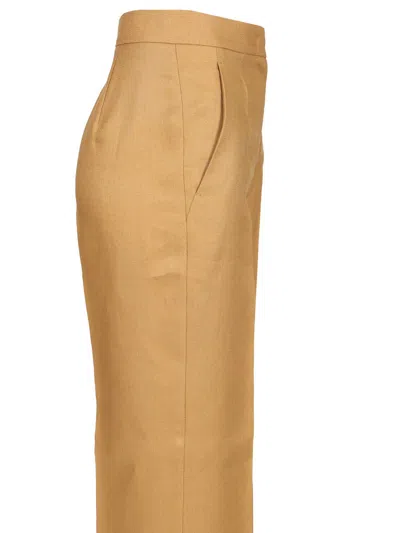 Max Mara Linen Trousers Beige