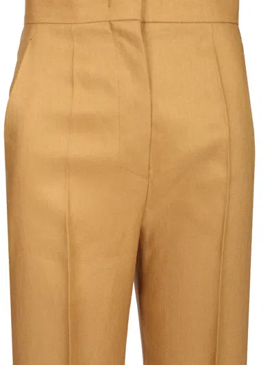 Max Mara Linen Trousers Beige