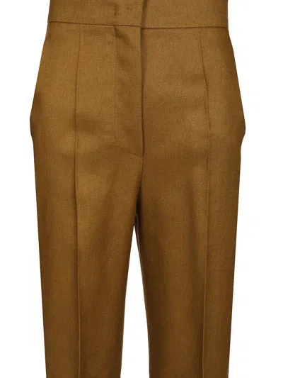 Max Mara Linen Trousers Green