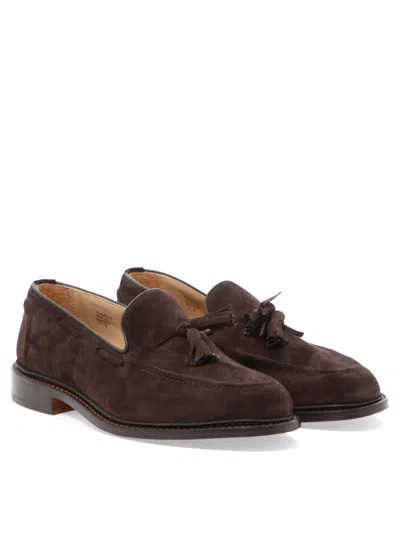 Tricker's Loafers With Tassel Detail And Stacked Heel In Brown