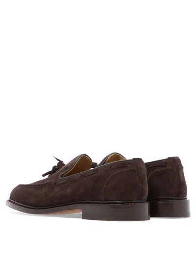 Tricker's Loafers With Tassel Detail And Stacked Heel In Brown