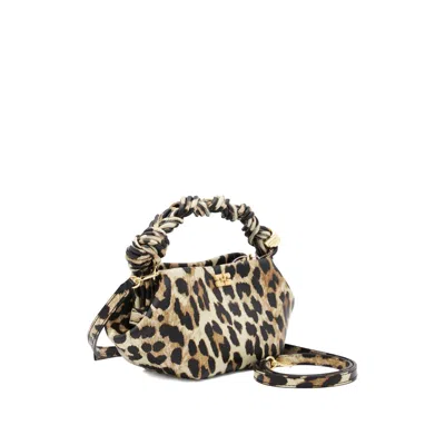 Ganni Mini Bou Leopard-print Tote Bag