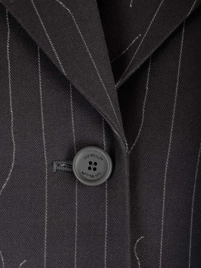 Off-white Pinstriped Blazer Jackets Grey