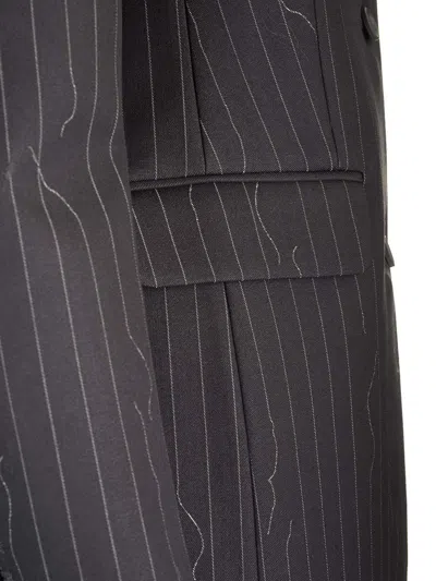 Off-white Pinstriped Blazer Jackets Grey